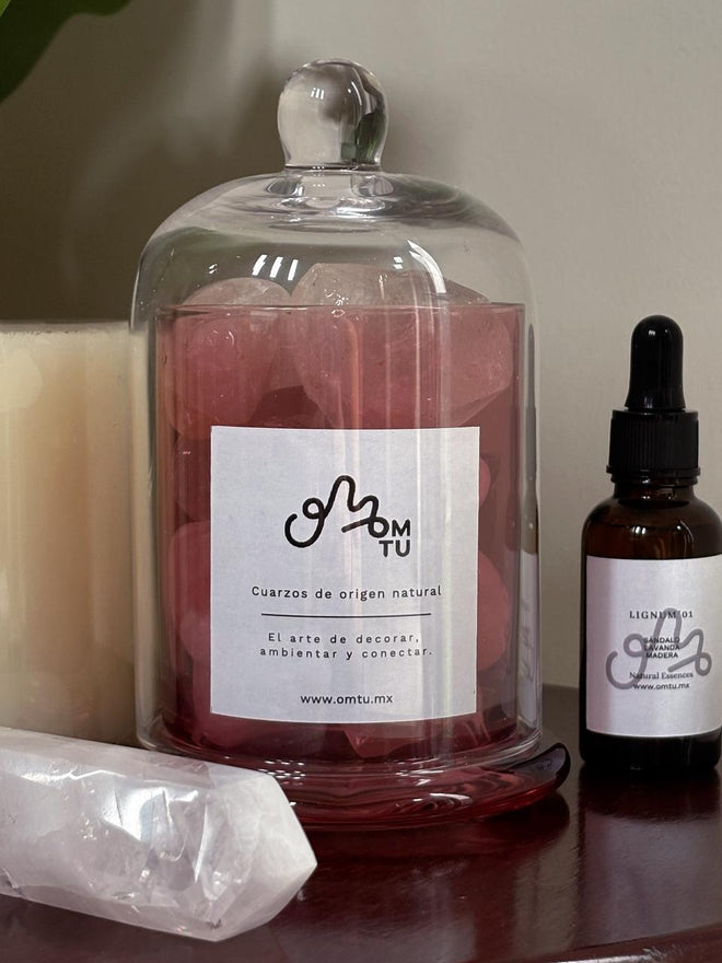 Cúpulas de cristal con cuarzos de origen natural