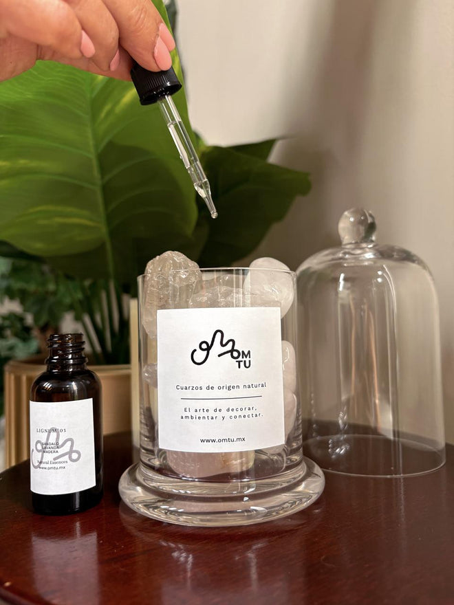 Cúpulas de cristal con cuarzos de origen natural