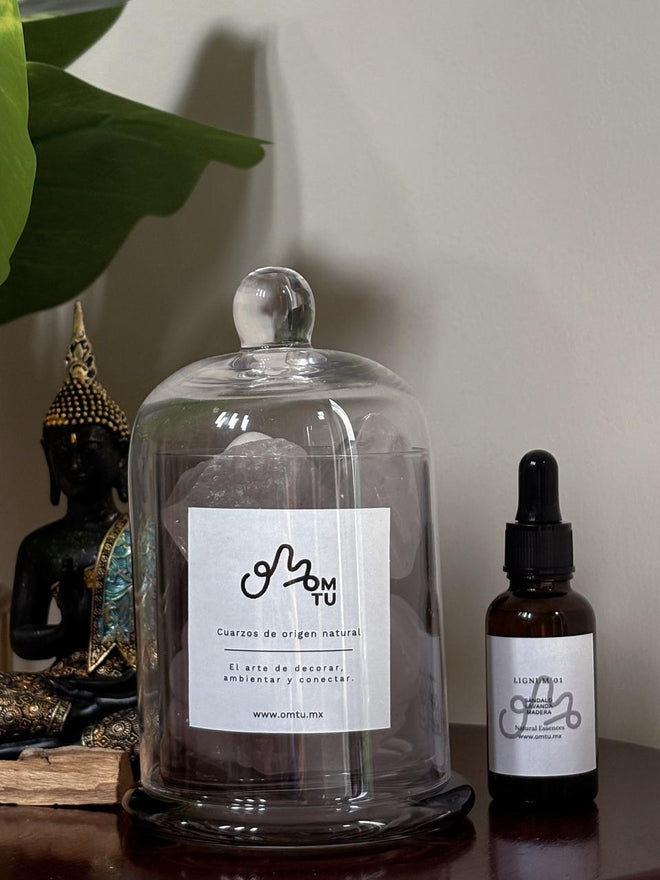 Cúpulas de cristal con cuarzos de origen natural